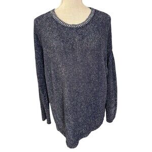 Eileen Fisher 100% Organic Linen Crewneck Box Sweater Size XL Quiet‎ Luxury